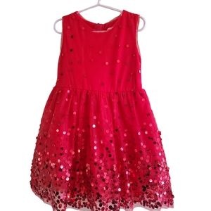 Cat & Jack (XS 4/5) Girls Sequined Dress